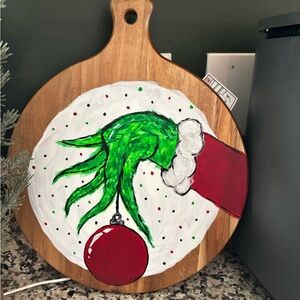 Grinch cutting board